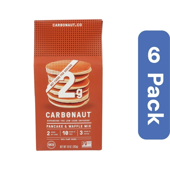Carbonaut Original Low Carb Pancake & Waffle Mix 10 oz (Pack Of 6)