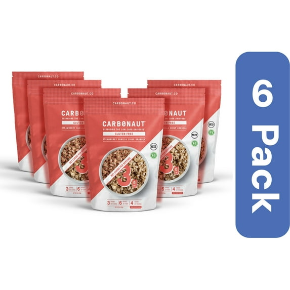 Carbonaut Strawberry Vanilla Granola 10 oz (Pack of 6)