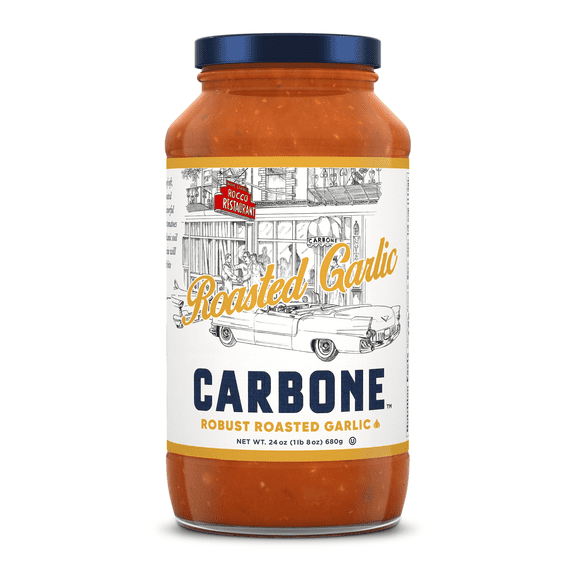 Carbone Fine Food Roasted Garlic Pasta Sauce Made with Italian Tomatoes, 24 oz