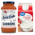 thumbnail image 1 of Carbone Fine Foods Spicy Vodka Sauce, 24 oz and Great Value Heavy Whipping Cream, 16 oz, 1 of 3