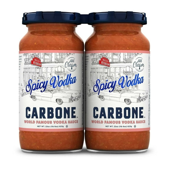 Carbone Fine Foods Spicy Vodka Pasta Sauce, 22 Ounce (Pack of 2)