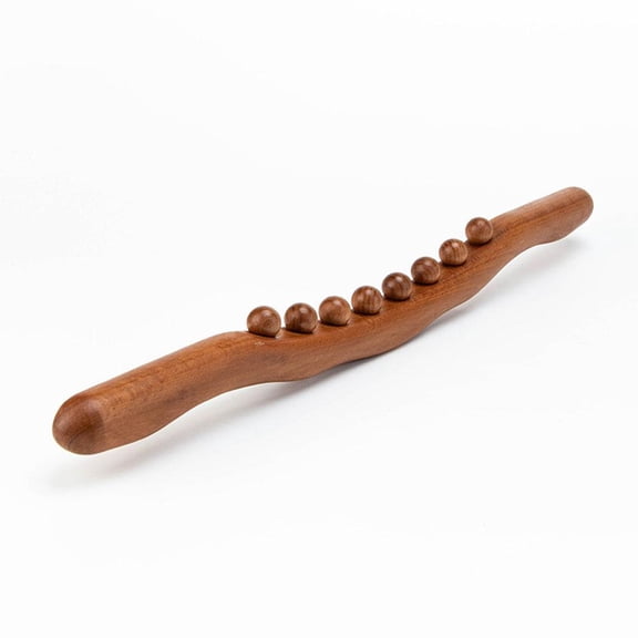 Carbonized 8-Bead, 10-Bead, 8-Bead Beech Wood Abdominal Massage And Tendon Rolling Stick, A Universal Meridian Dredging Massage Belly Scraping Tool Dry Tendon Stick