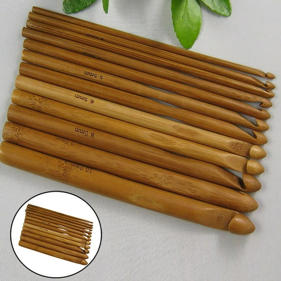 Carbonized Crochet Hooks Set Knitting Needles Tools for Sweater Arts Crafts and Sewing Smooth Lightweight Yarn Weaving Accessories