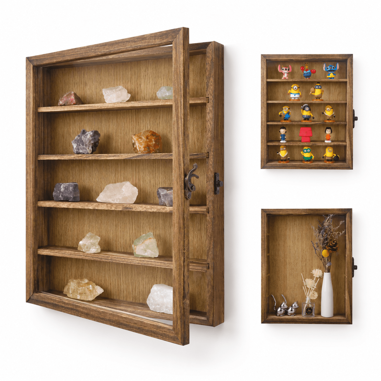 Carbonized Wood 11x14 Shadow Box Frame Display Case with Removable ...