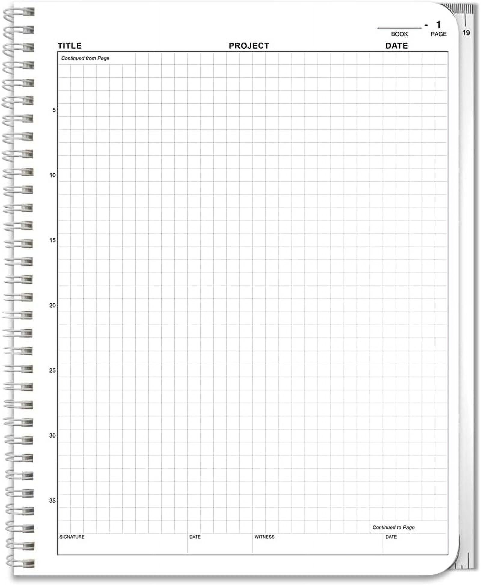 Carbonless Lab Notebook (Scientific Grid Format) Contains Carbon