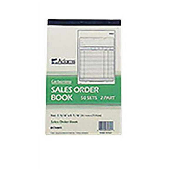 SSWBasics Carbonless Sales/Purchase Order Book - 5 9/16"W x 8 7/16"H- Receipt Book with