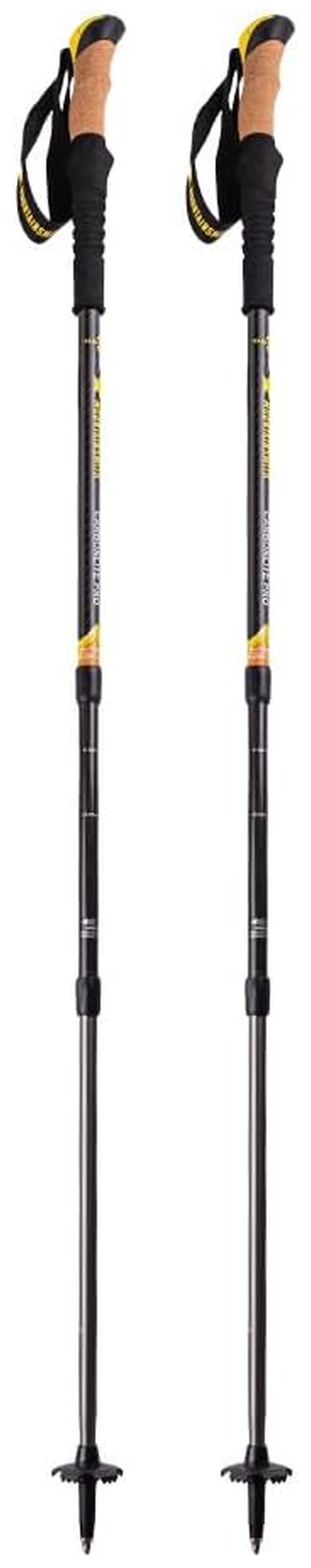 Mountainsmith Carbonlite Trekking Poles (Pair) - Anti-Shock, Carbon/Aluminum, Cork EVA Handles, 55" Extended