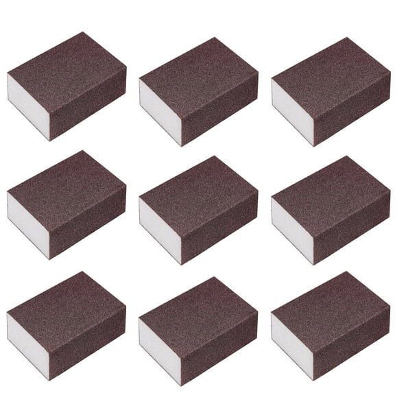 Carborundum Sponge Emery Cleaning Sponges 9 Pack Scouring Pads for Kitchen Bathroom Car Heavy Duty Scrub Sponge for Pots Pans Tires Abrasive Cleaning Tool for Stubborn Stains Grease Dirt