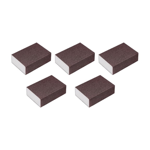Carborundum Sponge Eraser Heavy Duty Scouring Pad For Kitchen Pans Rust Removal Bathroom Descaling Tool 5 Pack