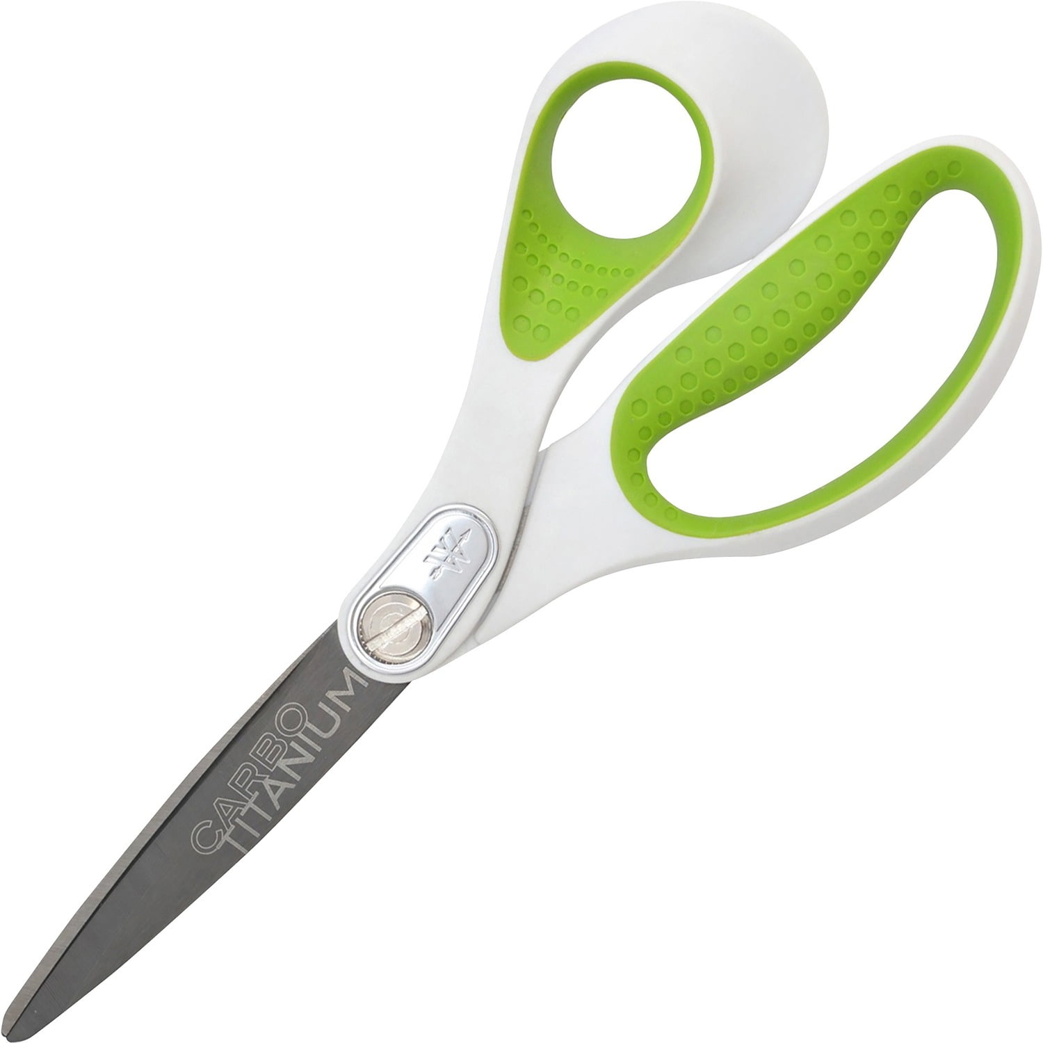 Carbotitanium Bonded Scissors, 8" Long, 3.25" Cut Length, White/green Straight Handle | Bundle of 5 Each
