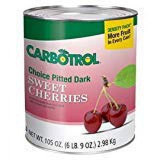 Carbotrol #10 Juice Packed Canned Fruit, Dark Sweet Cherries (6 - 105oz Cans per Case)