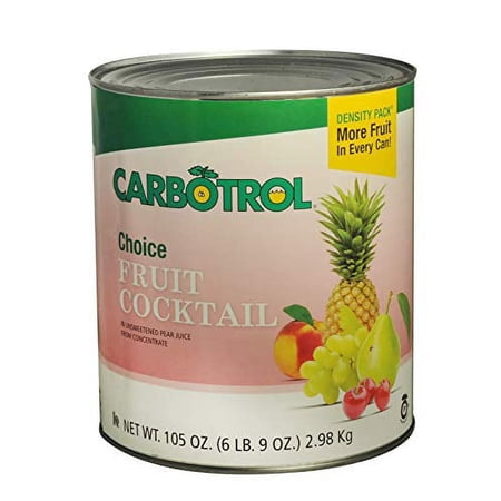 Carbotrol #10 Juice Packed Canned Fruit, Fruit Cocktail (1 - 105oz Can)