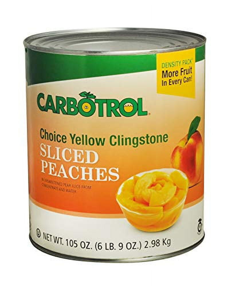 Carbotrol #10 Juice Packed Canned Fruit, Sliced Peaches (1 - 105oz Can)