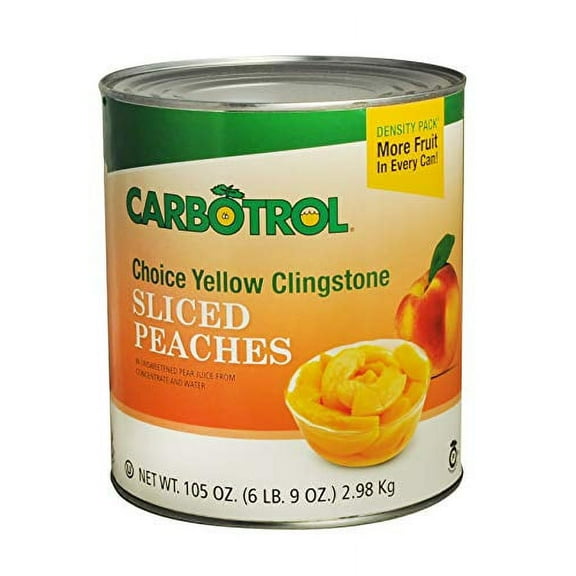 Carbotrol #10 Juice Packed Canned Fruit, Sliced Peaches (1 - 105oz Can)