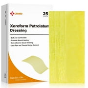 Carbou 5"x9" 25pcs Medical Xeroform Petrolatum Dressing,Non-Adherent Gauze Pads