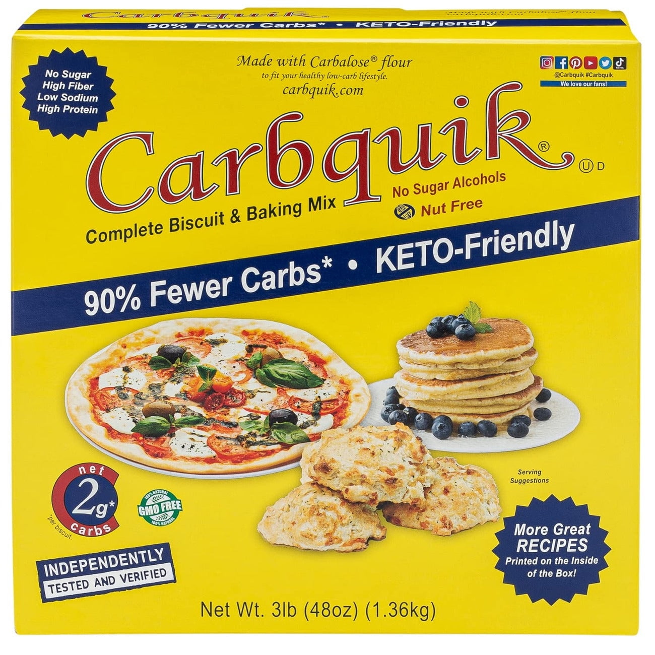 TOVA FARMS Carbquik Low-Carb, Keto-Friendly Biscuit and Baking Mix (3 lb)
