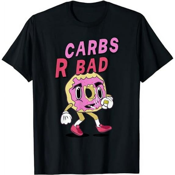 Carbs R Bad Weightlifting Gym Training Powerlifting Lifting T-Shirt