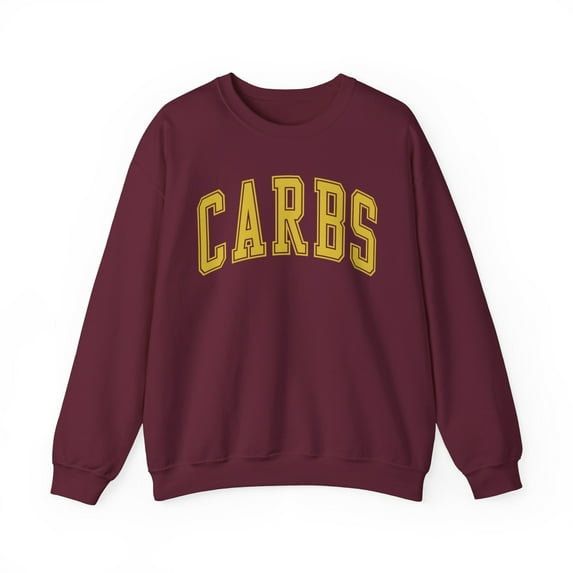 Carbs Sweatshirt Gifts Crew Neck Shirt Long Sleeve Unisex
