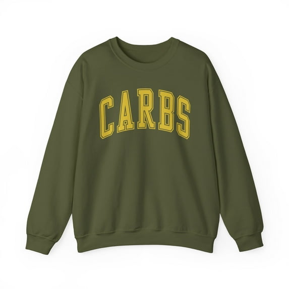 Carbs Sweatshirt Gifts Crew Neck Shirt Long Sleeve Unisex