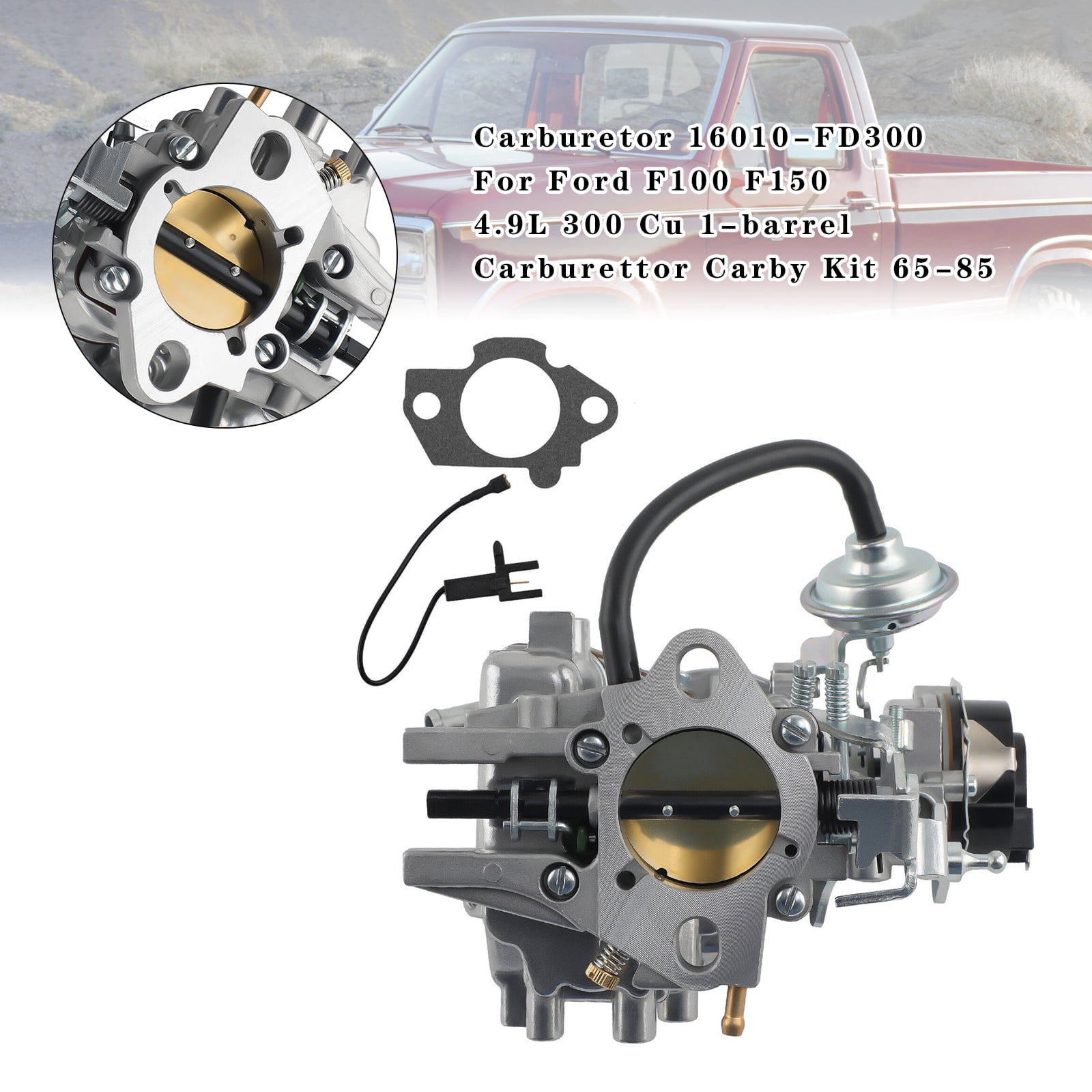 Carburateur 1 Barrel YFA électrique Pour Ford F100-F350 4.9L (1965-1985) - Neuf, Marque MaXpeedingrods