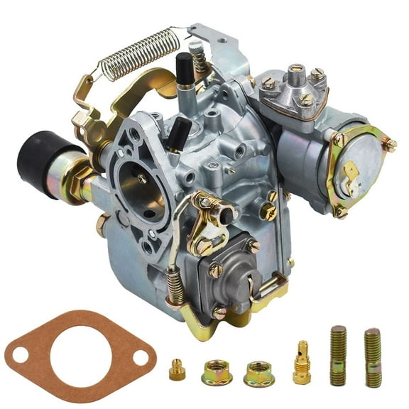 Carburetor 34PICT-3, 113129031K Fit for VW Volkswagen Beetles Super Beetles 1971-1979 Dual Port 1600cc Engine with 12V Electric Choke