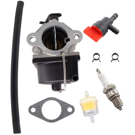 Carburetor 640065 A & Spark Plug Kit for Tecumseh OHV110 OHV120 OHV125 OHV130 OHV135 13HP 13.5HP 14HP 15Hp Tractor
