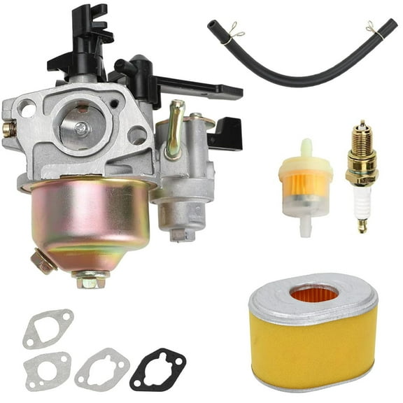 Carburetor Carb Filter Spark Plug Kit Fit for 6.5hp Predator 196cc 212cc GX160 GX200 CT200U BT200X RB200 Trail 200 Baja Massimo MB200 MB165 KT196 TrailMaster OHV Engine Mini Bike Go Kart Components