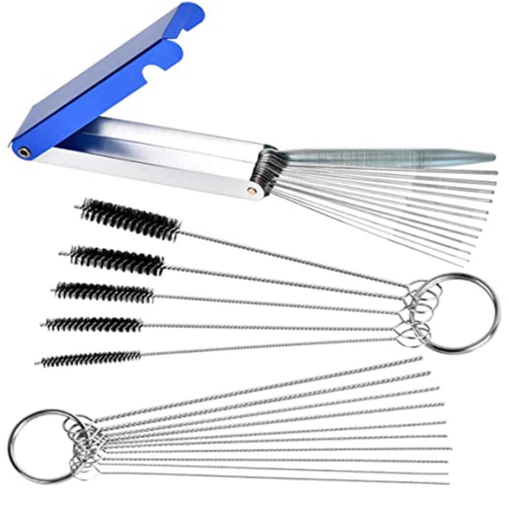 Carburetor Carbon Dirt Jet Remove Cleaning Needles Brushes Cleaner