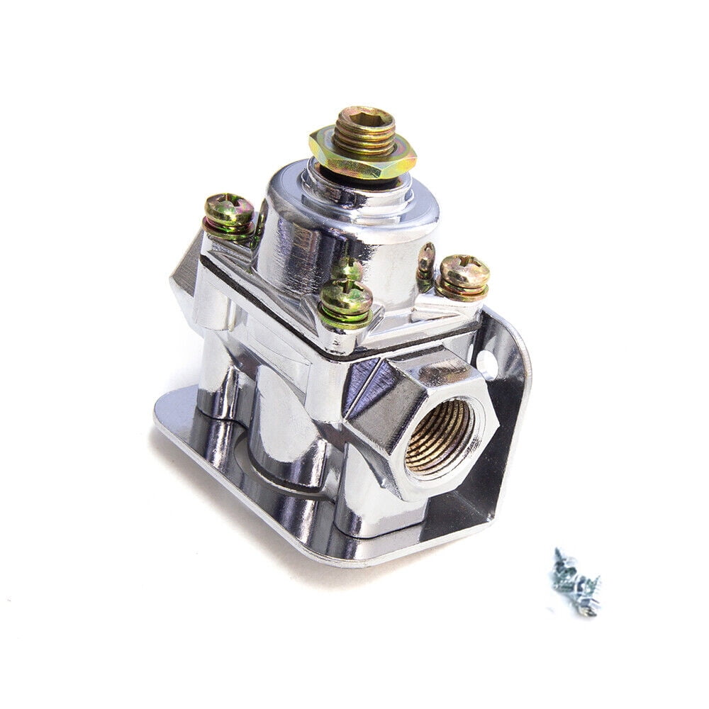 Holley 12-804 Carburetor Fuel Pressure Regulator 1 To 4 PSI Bottom Is Inlet Sides Are Outlets - Off-Road