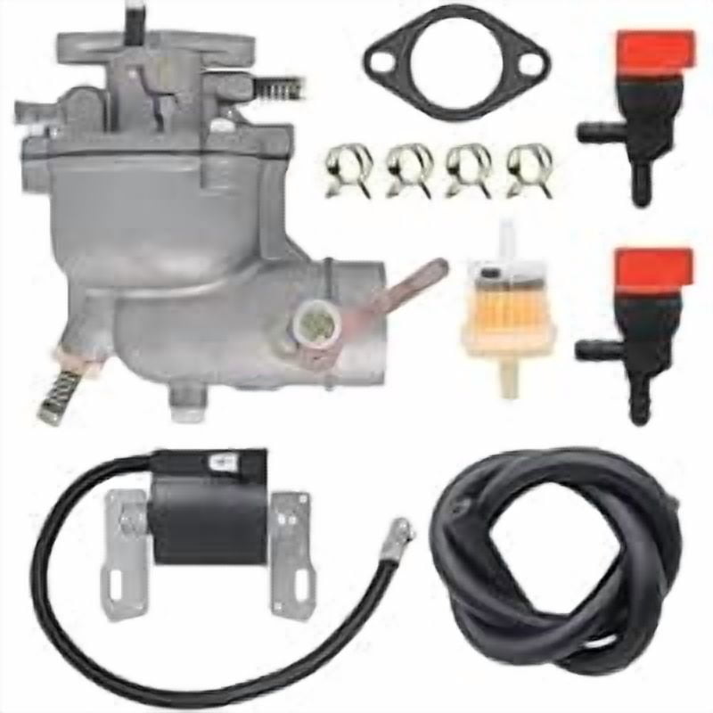 Carburetor and Ignition Coil Replacement Kit for Select Lawn Mower ...
