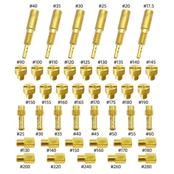 Carburetor Jet Kit For Mikuni VM For TM For HS HSR For RS Series, 42-Piece Fuel Injector Nozzle Set Replacing TM33-8012 TM36-68 TM40-6