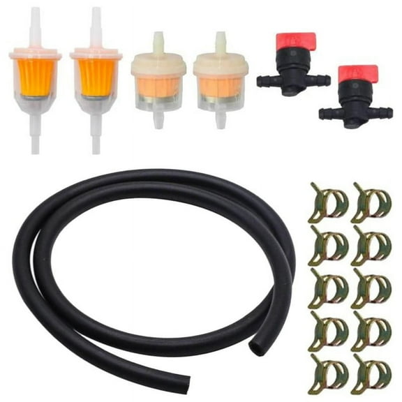 Carburetor Kit Set Includes Fuel Line Filters Shutoff Valves And Hose Clamps