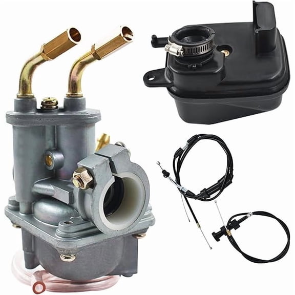 Carburetor Kit for PW50 PW 50, 1 Set with Air Filter Throttle Choke Cable, Bike Carb Replacement, Easy Installation
