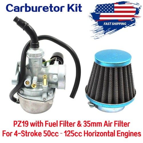 Carburetor Kit with 35mm Air Filter and Hand Choke Compatible with Honda CRF50 XR50 TRX70 Kazuma Meerkat 50 1-Pack