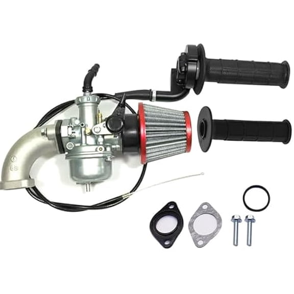 Carburetor Kit with Intake Boot Air Filter Throttle Grip for XR70R 1998-2003, Easy Start & Stable Idle