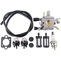 Carburetor Kit with Primer Bulb Fuel Filter Line for FS250 FS120 FS200 FS300 Smooth Fuel Delivery