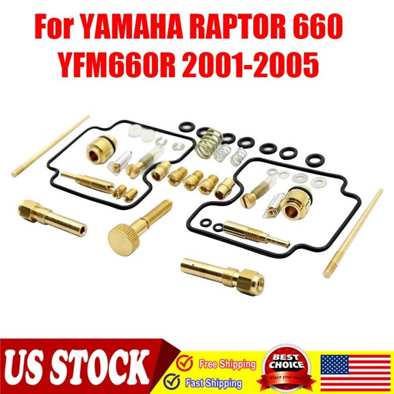 Carburetor Rebuild Kit For Yamaha Raptor 660 R '01-04 Carb Jet Float Needle