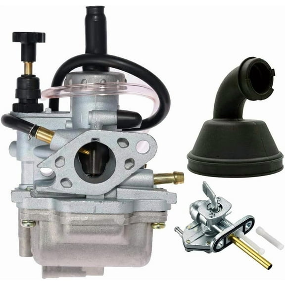 Carburetor Replacement for 1987-2006 Suzuki LT80 Quadsport ATV Carburetor Carb With Air Cleaner Intake Boot+Fuel Gas Petcock Tank Valve Switch Pump,by LIYYOO