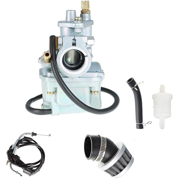 Carburetor Replacement for Yamaha PW80, Y-Zinger, Big Wheel 80 BW80 Dirt Bikes, Includes Air Filter and Throttle Cable