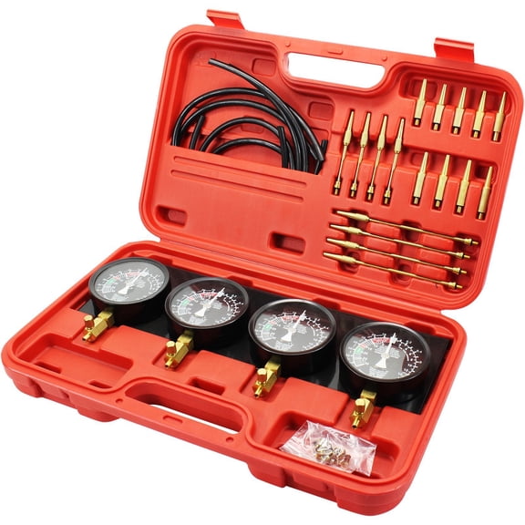 Carburetor Synchronizer Gauge Set, Vacuum Tool Kit with Rubber Hose for Fuel Sync