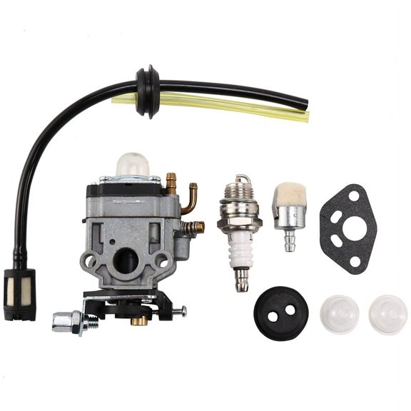 Carburetor for TH23 TH26 TH34 23CC 25CC 26CC 33CC 35CC Spark Plug Kit Replace,1 x Carburettor 1 x gasket 2 x primer bulb 1 x Spark plug 1 x filter 1 x Grommet 1 x pipe filter kit,Silver