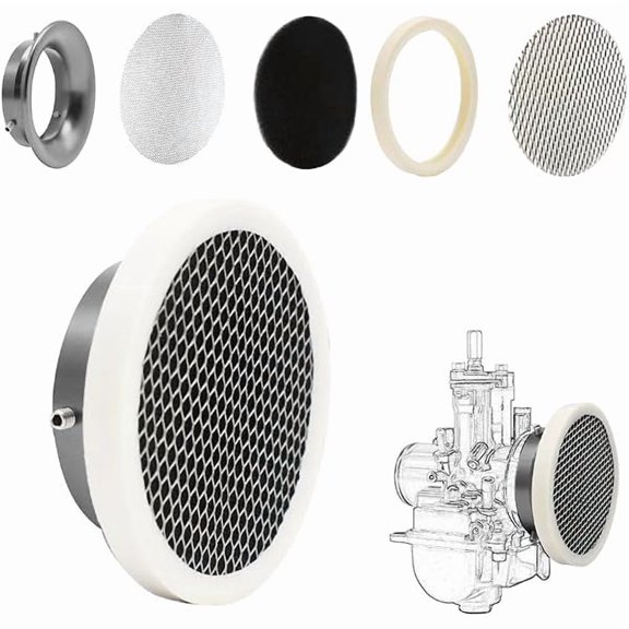 Carburetor Velocity Stack Air Filter Cleaner 55mm Modified Alloy with Sponge Filter Steel Mesh for PWK32-34mm Shortest Fast Intake Suggest Small Displacement (Titan New,55mm)