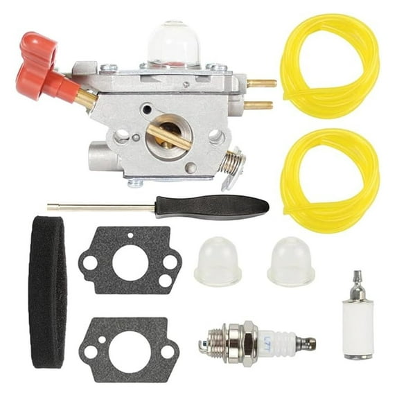 Carburetor for 25cc 26cc 27cc Blower Tiller Trimmer Weed Eater - Replacement Carburetor Kit with Gaskets, Primer Bulbs, Plug, Filter & Fuel Hose