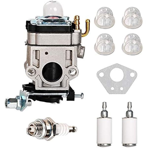 Carburetor for 43cc–50cc 2 Stroke Engine with 15mm Intake, Gasket Kit ...