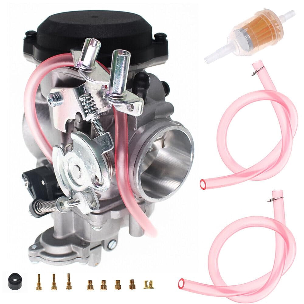 Waltyotur Carburetor Replacement Kit For Harley Sportsters/Softail/Dyna – Includes Filter, Cable & Plugs