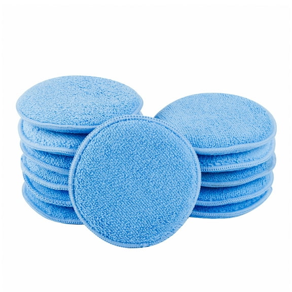 CarCarez Microfiber Applicator Pads, 12-Pack, for Detailing and Cleaning Cars, Trucks, Boats, Motorcycles, RVs