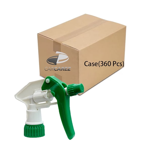 Carcarez Heavy Duty Chemical Resistant Trigger Sprayer for Glass & Plastic Bottles, 360 Count