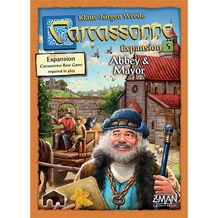 Carcassonne Strategy Board Game Abbey & Mayor Expansion 5 for Ages 7+ by Asmodee