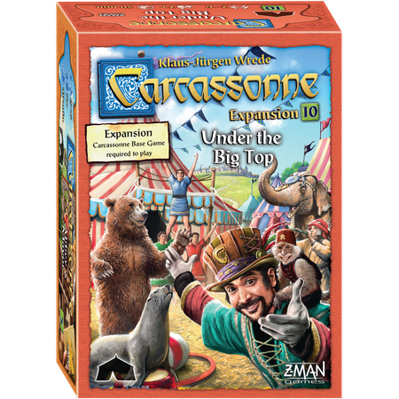Carcassonne Strategy Board Game: Under The Big Top Expansion for Ages 7+, from Asmodee