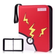 Card Binder 4 Pocket, Trading Card Holder Fits 400 Cards With 50 Removable Sleeves, Portable Collection Card Ablum